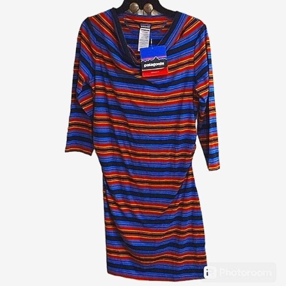 New Patagonia Kamala Cowl Neck Dress Size Medium - Picture 2 of 9
